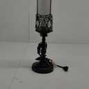 Small Tiffany Table Lamp Stained Glass Candlestick Style Table Light Green Liasion Style Desk Lamp Memory Lamp Sympathy Light (White Bending Style)