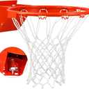 Basketball Rim Replacement, Single-Spring Breakaway Basketball Rim Outdoor Indoor, Universal 18 Inch Heavy Duty Basketball Hoop Rim and Net