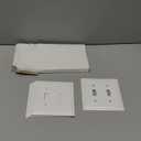 Modern Decorative Wall Plate Switch Plate Outlet Cover, Vintage Retro Wood Grain Design(Double Duplex-4 Pack, White)