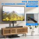 Rfiver Swivel Floor TV Stand with Mount for 32-60 inch TVs up to 88 lbs, Height Adjustable Tall TV Stand with Wood Base, Saving Space Design for Bedroom, Living Room and Corner, Max VESA 400x400mm