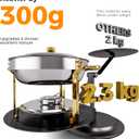 CAMMOO Gold 4 Pack Chafing Dishes for Buffet, 18/8 (304) Stainless Steel Food Pan with Lid, 6QT Round Chafing Dish Buffet Set Food Warmer, Food Warmers for Parties Buffet Catering Events Dinners