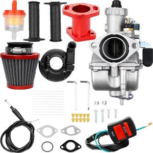 VM22 26mm Carburetor Kit Fit for Predator 212cc 224cc 196cc Engines,Coleman CT200U/BT200X Mini Bikes,KT196 Go Karts, GX160 6.5HP Honda Clone Engines,Baja MB200 with Throttle Assembly and Main Jets