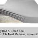 StretchSnug Full/Full XL Size Fitted Sheet Only - 4-Way Stretchy, Snug Fit, Wrinkle Free & Stay in Place, No More Slipping Off for Mattress, Soft & Comfortable - Light Gray, Full/Full XL/RV Full