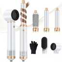 Hair Dryer Brush 5 in 1, Negative Ion Blow Dryer Brush Set Upgrade Hot Air Brush As A Gift for Straight/Curl/Drying/Smoothing Air Styler Curling Wrap Air Curler, Curling Iron Hair Styling Tools (White)