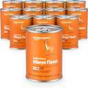 Amazon Basics Wet Dog Food, Cuts in Gravy, Ribeye Flavor, Made with Real Chicken and Beef, 13.2 oz can (Pack of 12) (EXP 08/15/28)