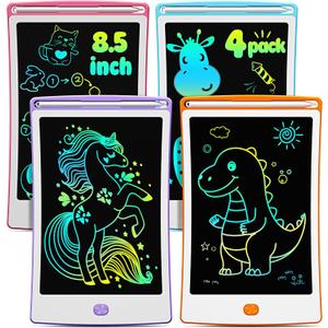 4 Pack LCD Writing Tablet, 8.5 Inch Colorful Toddlers Drawing Tablet for Kids, Creative Doodle Board Drawing Pad, Toy Birthday Gift for 3-6 Year Old Girls Boys (Blue&pink&purple&orange)