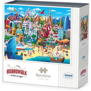 Barcelona by Boardwalk - 1000 Piece Jigsaw Puzzle for Adults, Made in USA