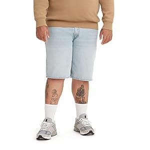 Levi's Men's Big & Tall 569 Loose Straight Denim Shorts, Morning Fog, 46