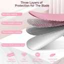 2025 Upgrade Bread Knife for Homemade Bread, Worlds 1st Double Serrated Knife with 5 Thickness Adjustable Slicing Guide, Stainless Steel Bread Cutter, Razor Sharp for Sourdough, Pink