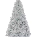 7.5 ft. Hinged Unlit Artificial Silver Tinsel Christmas Tree Holiday with 1258 Tips