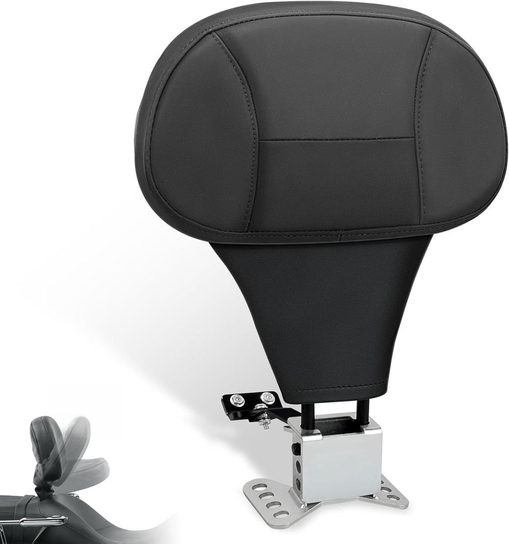 FOVPLUE Adjustable Rider Backrest,Detachable Plug-in Driver Backrest Pad w/Mounting Kit for Harley Touring 2009-2025,for CVO Road Glide Street Glide Tri Glide FLHTK/L Electra Glide Road King,Style 3