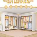 ULIFHOME Clothes Rack with Cover Covered Clothing Racks for Hanging Clothes, F7C Plus