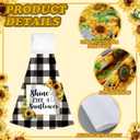 Sratte 4 Pcs Sunflower Hanging Kitchen Towels Hand Towels with Hanging Loop Summer Buffalo Plaid Gnomes Sunshine Dish Towels Bath Absorbent Oven Stove Wash Cloth for Home Decorative Housewarming Gift