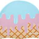 Sporti Limited Edition Silicone Swim Cap for Adult with Dimension Height 7.6" - Opening 7.5", Swimming Cap Variety of Design (Ice Cream - Blue/Pink)