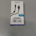 6 Foot Braided Nylon Micro Black Chrome USB Charge/Sync Cable