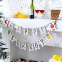 Marsui 2 Pcs Happy Sukkot Wooden Beads Garland Rustic Farmhouse Banner Flag for Sukkot Decorations Beaded for Shelf Display Fireplace Wall Jute Jewish Holiday Party Supplies