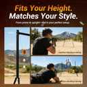 AR500 Steel Targets and Stand System Kit, 3/8" Thickness
4", 6", 8" Gongs & 7"x12" Torso, Adjustable 35.5"-63.5" Shooting Target Stand, Bonus 10pc Paper Targets & 10 Stickers