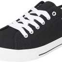 Hurley Marley Kids Lace Up Canvas Sneakers – Low Cut Skateboarding Shoes for Kids, Sports Shoes  10 M
