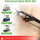 Universal Golf Cart Seat Belts Kit for Yamaha Club Car EZGO Go-Kart ATV UTV, 42-inch Retractable Seat Belts Kit (Without Mounting Bar)