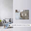 Brown Gray Grunge Oil Painting 3 Gang Light Switch Plate Decorative Triple Toggle Wall Plate Cover Electrical Faceplate Switch Face Plate Bathroom Decor