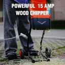 AIVOLT Wood Chipper Shredder 1800w Electric Leaf Mulcher Shredder with Collection Bag 1.8-inch Cutting Diameter 15-Amp for Mulching, Composting and Yard Cleanup