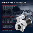 Tutor Auto 17986N New Starter Motor Replacement Compatible with Chevy Traverse 09-17, Impala 12-20, GMC Acadia 07-16, Buick Enclave Lacrosse, Cadillac SRX XTS STS, Pontiac Saturn Suzuki, 3.0L 3.6L