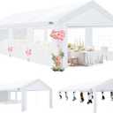 COBIZI 10x30 Party Tent Heavy Duty, Large Outdoor Wedding Tents for Parties with 8 Sidewalls & Built-in Sandbags,Waterproof Event Canopy Gazebo Commercial Tent for Carport,Camping,Patio,Windproof