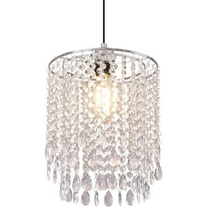 Unsophisticated Acrylic Chandelier Shades, Crystal Lamp Shade, Light Shade Crystal Chandelier for Dining Room, Beaded Chandelier Diameter 25 cm, 2 Tiers, Clear