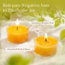 Ashlux Unscented Beeswax Tea Lights Candles 50 Pack, 4 Hours Long Burning Handmade Yellow Tealight Candles, Clear Cup Smokeless Beeswax Candles for Wedding, Party, Centerpiece & Home Decorative