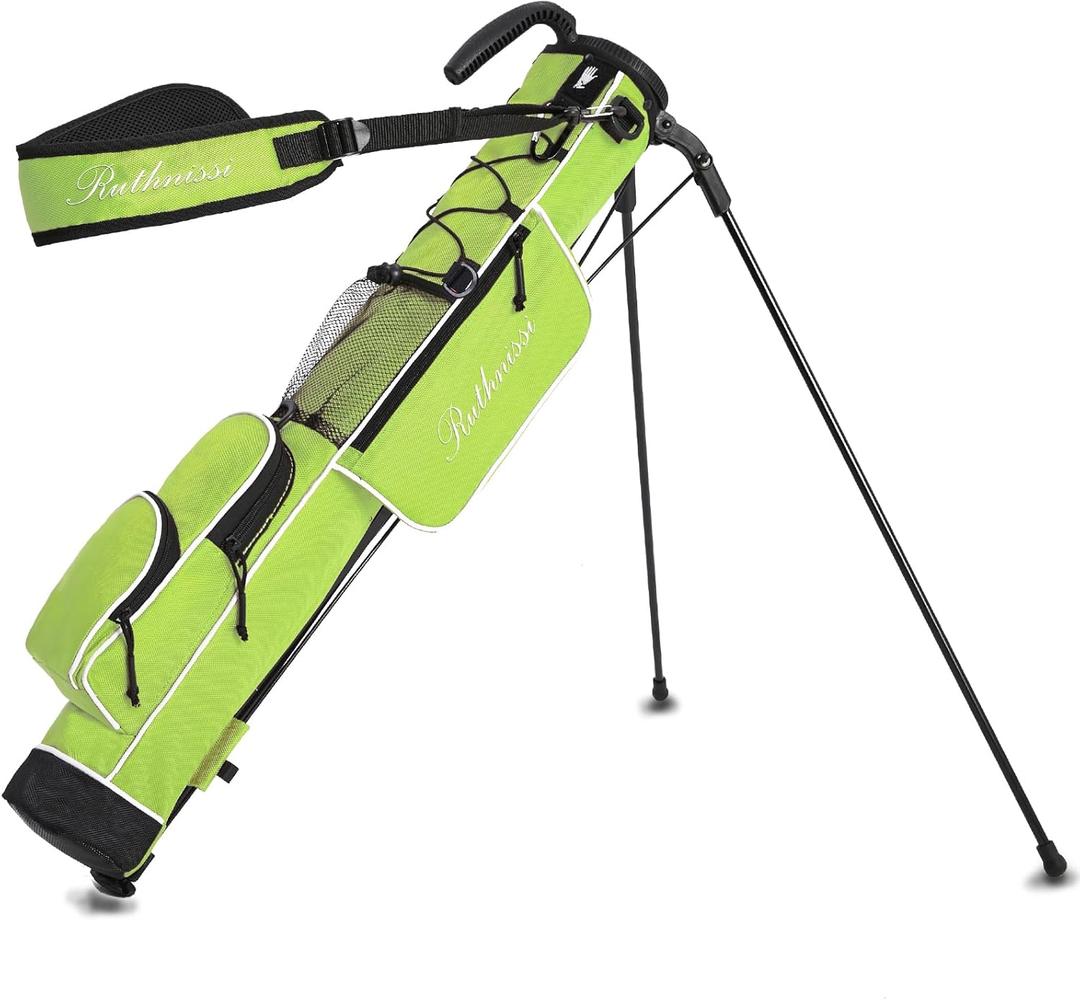 Golf Stand Bag, Lightweight Golf Easy Carry Bag with Padded Strap，Durable Pitch n Putt Golf Bag, Practice Ranger Sunday Golf Bag for Men&Women