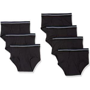 Amazon Essentials Men's Cotton Tag-Free Breathable Briefs Underwear, Multipacks (X-Large, Black)