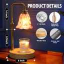 Droyek Candle Warmer Lamp with Timer Electric Adjustable Height Candle Warmer Dimmable Wax Warmer Lamp Jar Candles with 2 Bulbs for Home Decor & Office