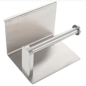 GLEAVI Wall Mounted Toilet Paper Holder with Shelf Punch Tissue Roll Dispenser Sturdy Bathroom Organizer for Tissue and Wipes Storage Modern Design