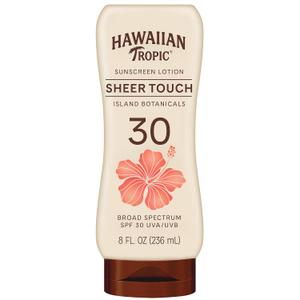 Hawaiian Tropic Sheer Touch Lotion Sunscreen, Moisturizing Broad-Spectrum Protection, SPF 30, Sun, Mango, 8 Oz
