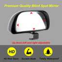 Blind Spot Mirrors for Trucks and Cars,Automotive Side View Concave Mirror Blindspot,360 Large Convex Rearview Exterior Mirror Accessories for Truck and Car(1Pack Black)