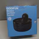 Cat Water Fountain Wireless Cordless: Cat Fountain for Drinking Battery Operated - 88oz/2.6L Black Pet Water Fountain Rechargeable - Quiet Cats Water Bowl Dispenser with Motion Sensor - Small Animals