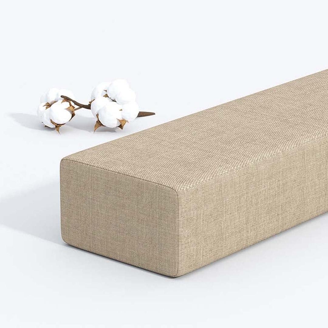 Custom Size Bed Wedge Pillow King Queen Bed Gap Filler for Headboard to Fill The Gap Between Headboard and Mattress, Thick Foam Bolster Pillow, Long Mattress Extender (Beige)