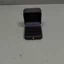 MYEBIUAI Ring Box Wedding Engagement Box Dark Gray, Square Leather Velvet Jewelry Ring Bearer Box, Premium Gorgeous Vintage Double Slots Ring Box for Proposal, Ceremony, Anniversary, Gift