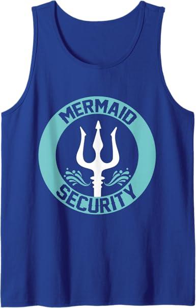 Mermaid Security Swimmer Gift Merman Merdad Swimming Tank Top Royal Blue Large