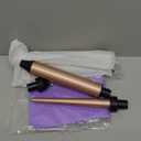 MOCEMTRY 5 in 1 Curling Wand Set (0.35"-1.25") with 3 Barrel Hair Crimper, Bubble Curling Wand and 3 Ceramic Barrels, Curling Iron 1 inch Crimper Hair Tool Waver with Two Temp Control, Gifts for Women (Pink)