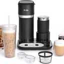 Mr. Coffee 4-in-1 Single-Serve Latte, Iced, and Hot Coffee Maker with Milk Frother and Tumbler Black