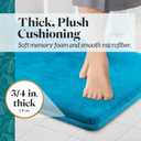 Genteele Memory Foam Bath Mat Non Slip Absorbent Super Cozy Velvet Bathroom Rug Carpet (24 inches X 48 inches, Caribbean Sea)