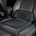 Car Seat Cushion&Lumbar Support Pillow Drive Comfort,Back Pain Relief Truck Wedge Cushion/Pillow,Snug Waist Support,Memory Foam,Soft Fabric,Breathable&Not Stuffly,Improve Posture,Office Chair