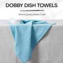 Turquiose Blue Kitchen Towels Set of 5, Durable & Super Absorbent Dishcloths Pack, 100% Cotton, Reusable, Durable, Quick Dry Towels for Daily Kitchen Use, Wiping & Drying Dishes