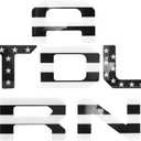 Tailgate Insert Letters Compatible with 2022 2023 2024 3D Raised Emblem Decals with Strong Adhesive (Black US Flag)