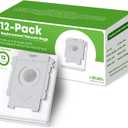 VBN 12 Pack Replacement Roomba Vacuum Bags, Compatible with iRobot Roomba i7, i7+, i3, i3+, i1+, i4, i4+, i6, i6+, i8, i8+, j7, j7+, s9, s9+ Plus, i & s & j Series Automatic Dirt Disposal Bags