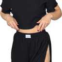 Cotton Blend Split Leg Pjs for Women 2 Piece Soft Pajama Set for Women Black Lounge Set Top and Shorts Matching Set (Medium)