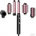 SKIMI 110,000 RPM Brushless Motor Hair Dryer Brush - 5 Multi-Styler for Fast Drying, Curling, Volumizing & Straightening | High-Speed Hot Air Brush for All Hair Types (Black & Blush Red)