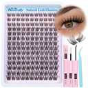 Lash Clusters Kit Wispy Natural Cluster Eyelash Extension Kit DIY Lash Extension Kit C-curly 10-16MM Eyelash Clusters Volume Individual Lashes Kit by Newcally