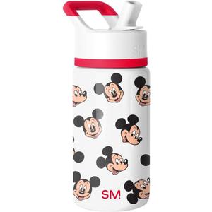Simple Modern Kids Summit Water Bottle with Straw Lid | Disney Mickey Mouse 14oz Stainless Steel Cup Insulated Tumbler for Boys, Girls, School | Mickey Mouse Fun